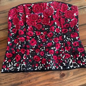 Multicolored Rose inspired bustier. White house, black market, size 12.